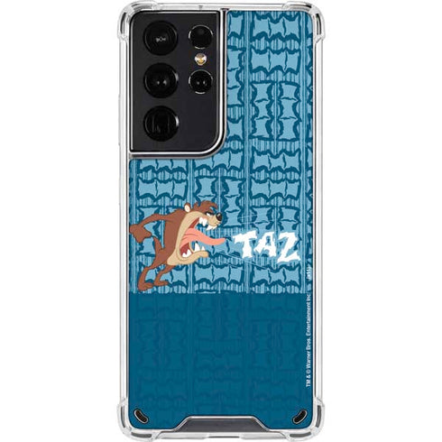 Looney Tunes Tasmanian Devil Yell Galaxy S21 Ultra 5G Clear Case