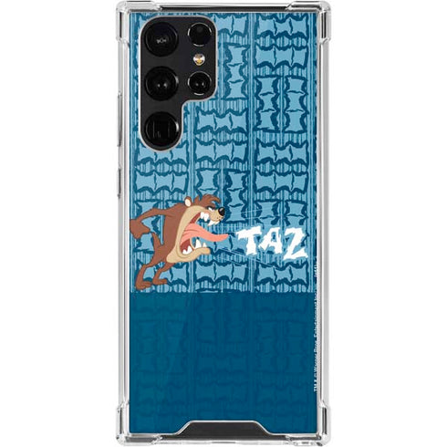 Looney Tunes Tasmanian Devil Yell Galaxy S22 Ultra Clear Case