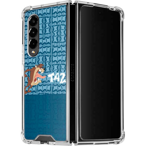 Looney Tunes Tasmanian Devil Yell Galaxy Z Fold4 5G Clear Case