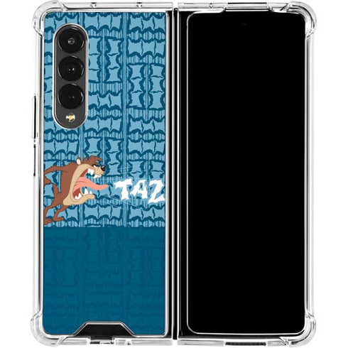 Looney Tunes Tasmanian Devil Yell Galaxy Z Fold4 5G Clear Case