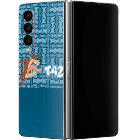 Looney Tunes Tasmanian Devil Yell Galaxy Z Fold4 5G Skin