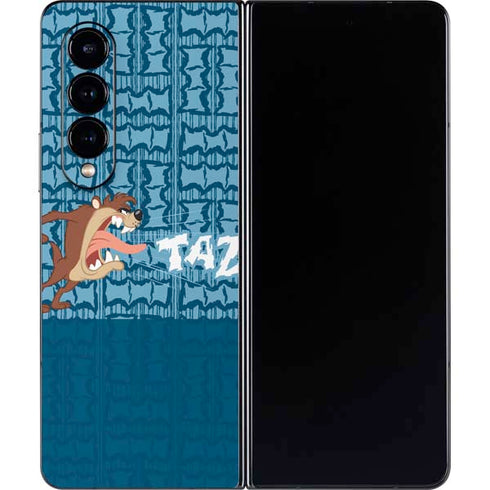 Looney Tunes Tasmanian Devil Yell Galaxy Z Fold4 5G Skin