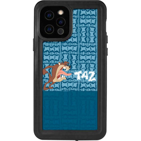 Looney Tunes Tasmanian Devil Yell iPhone 12 Pro Waterproof Case