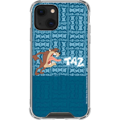Looney Tunes Tasmanian Devil Yell iPhone 14 Plus Clear Case