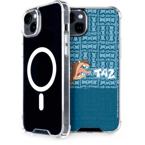 Looney Tunes Tasmanian Devil Yell iPhone 15 Plus MagSafe Case