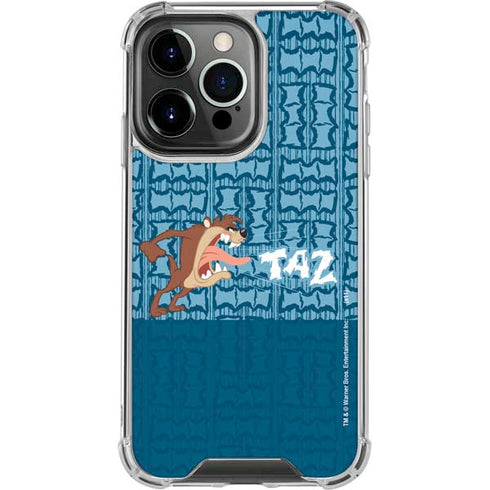 Looney Tunes Tasmanian Devil Yell iPhone 15 Pro Clear Case
