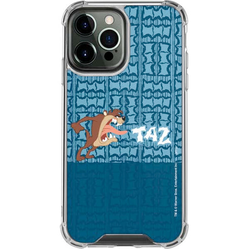 Looney Tunes Tasmanian Devil Yell iPhone 14 Pro Max Clear Case