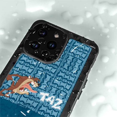 Looney Tunes Tasmanian Devil Yell iPhone 14 Pro Max Waterproof Case
