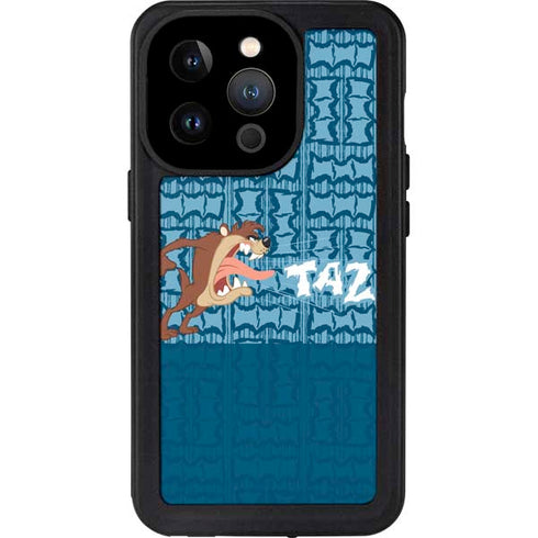 Looney Tunes Tasmanian Devil Yell iPhone 14 Pro Waterproof Case
