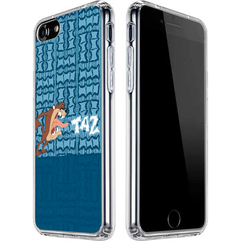 Looney Tunes Tasmanian Devil Yell iPhone SE (2nd & 3rd Gen) Clear Case