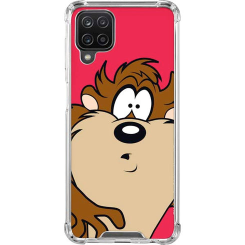 Looney Tunes Tasmanian Devil Zoomed In Galaxy A12 Clear Case