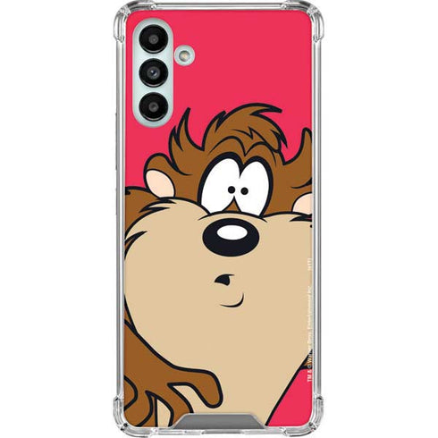 Looney Tunes Tasmanian Devil Zoomed In Galaxy A13 5G Clear Case