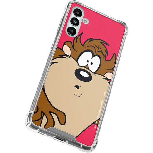 Looney Tunes Tasmanian Devil Zoomed In Galaxy A13 5G Clear Case