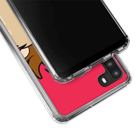 Looney Tunes Tasmanian Devil Zoomed In Galaxy A21 Clear Case