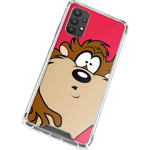 Looney Tunes Tasmanian Devil Zoomed In Galaxy A32 5G Clear Case
