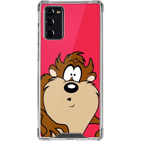 Looney Tunes Tasmanian Devil Zoomed In Galaxy Note20 5G Clear Case