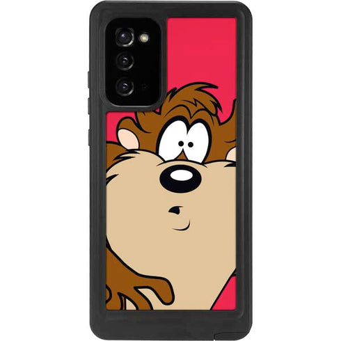 Looney Tunes Tasmanian Devil Zoomed In Galaxy Note20 5G Waterproof Case