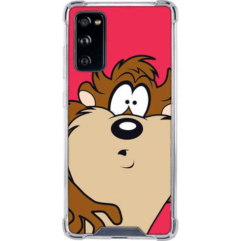 Looney Tunes Tasmanian Devil Zoomed In Galaxy S20 FE Clear Case