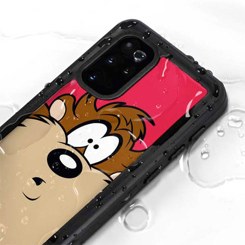 Looney Tunes Tasmanian Devil Zoomed In Galaxy S20 Plus Waterproof Case