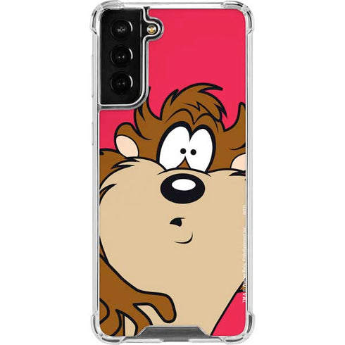 Looney Tunes Tasmanian Devil Zoomed In Galaxy S21 FE Clear Case