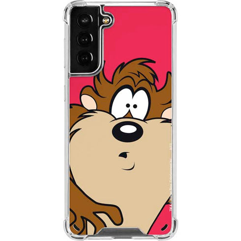 Looney Tunes Tasmanian Devil Zoomed In Galaxy S21 Plus 5G Clear Case