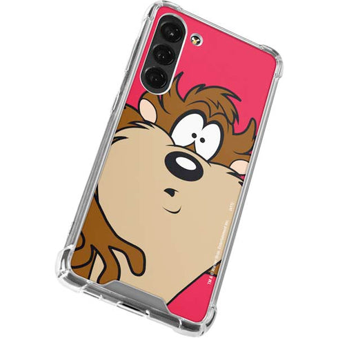 Looney Tunes Tasmanian Devil Zoomed In Galaxy S23 Plus Clear Case