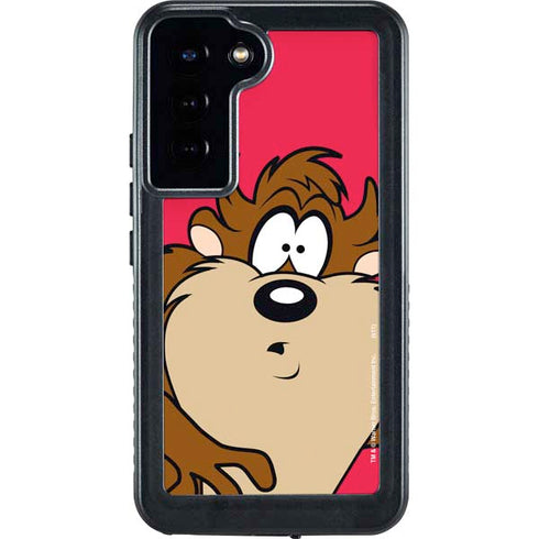 Looney Tunes Tasmanian Devil Zoomed In Galaxy S23 Plus Waterproof Case