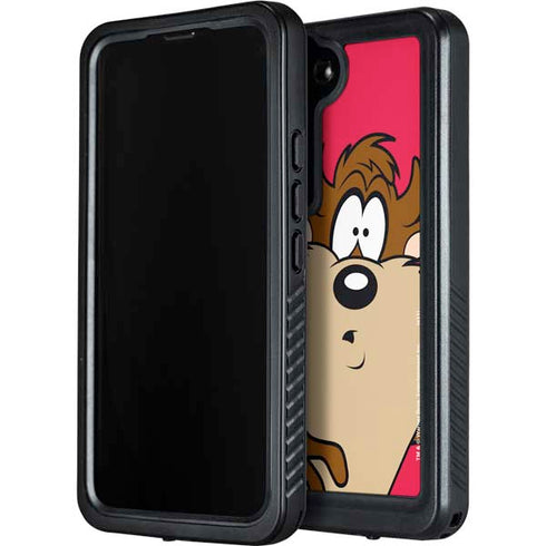 Looney Tunes Tasmanian Devil Zoomed In Galaxy S23 Plus Waterproof Case