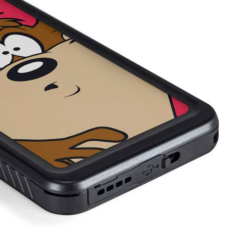 Looney Tunes Tasmanian Devil Zoomed In Galaxy S23 Plus Waterproof Case