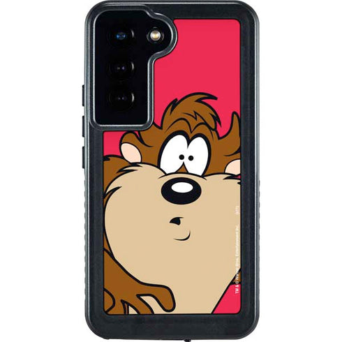 Looney Tunes Tasmanian Devil Zoomed In Galaxy S23 Waterproof Case