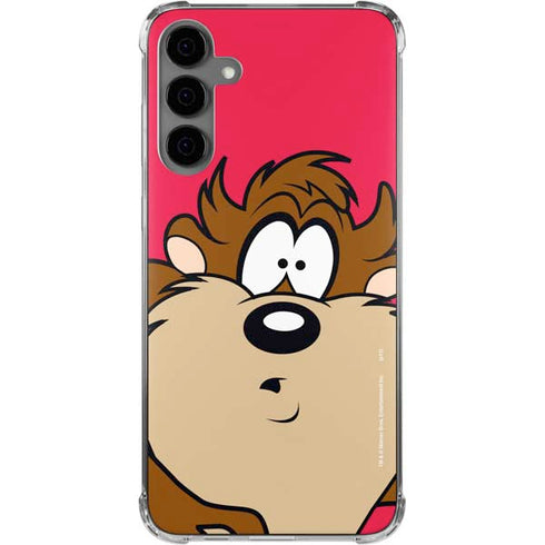 Looney Tunes Tasmanian Devil Zoomed In Galaxy S24 Plus Clear Case