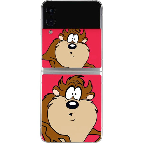 Looney Tunes Tasmanian Devil Zoomed In Galaxy Z Flip3 5G Skin