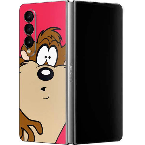 Looney Tunes Tasmanian Devil Zoomed In Galaxy Z Fold4 5G Skin