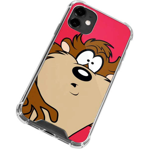 Looney Tunes Tasmanian Devil Zoomed In iPhone 12 Clear Case