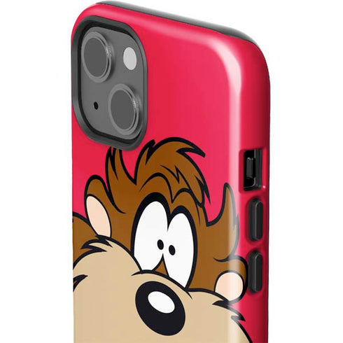 Looney Tunes Tasmanian Devil Zoomed In iPhone 15 Impact Case