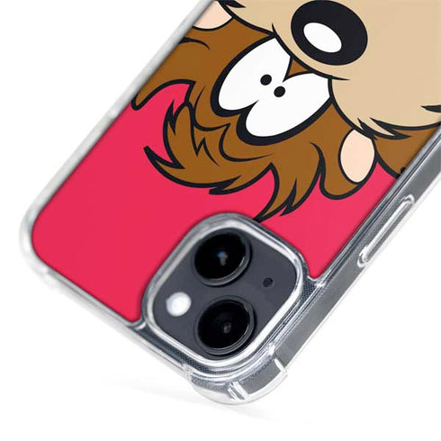 Looney Tunes Tasmanian Devil Zoomed In iPhone 15 Plus MagSafe Case