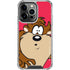 Looney Tunes Tasmanian Devil Zoomed In iPhone 14 Pro Clear Case