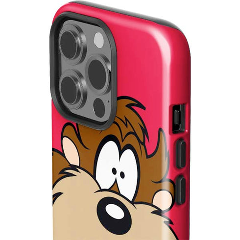 Looney Tunes Tasmanian Devil Zoomed In iPhone 14 Pro Impact Case