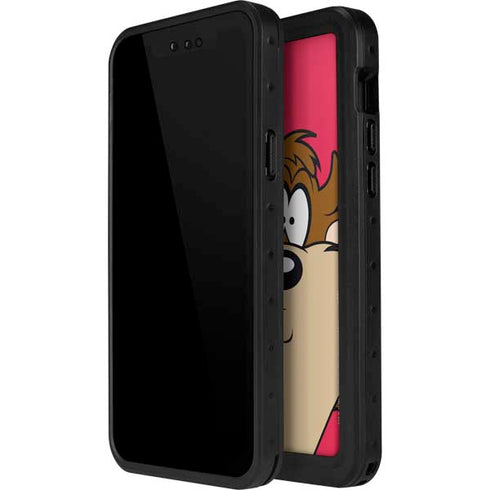 Looney Tunes Tasmanian Devil Zoomed In iPhone 14 Pro Max Waterproof Case
