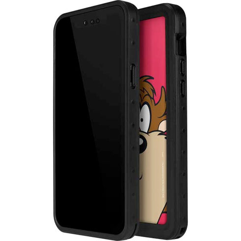 Looney Tunes Tasmanian Devil Zoomed In iPhone 15 Plus Waterproof Case