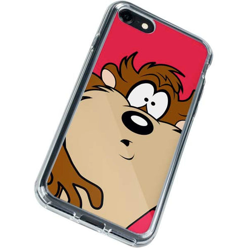 Looney Tunes Tasmanian Devil Zoomed In iPhone SE (2nd & 3rd Gen) Clear Case