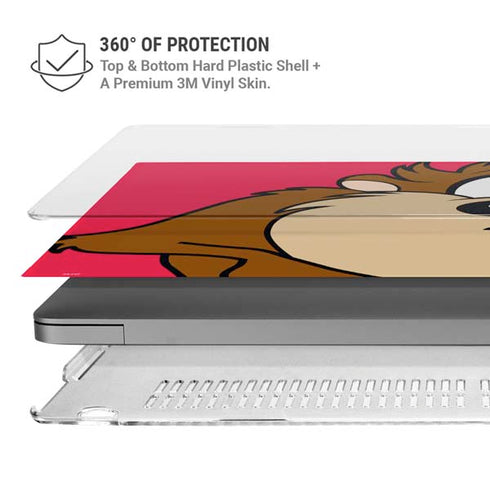 Looney Tunes Tasmanian Devil Zoomed In MacBook Pro 16in (2021-25) Case plus Skin