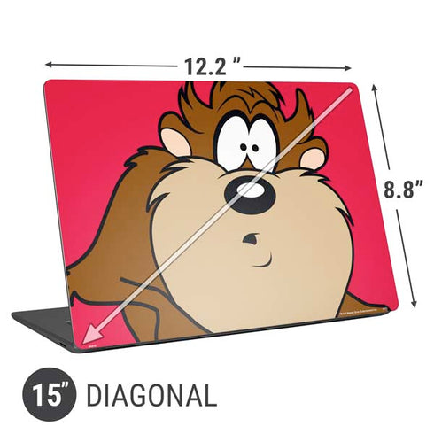 Looney Tunes Tasmanian Devil Zoomed In Universal Laptop 15in (12.2 x 8.8in) Skin