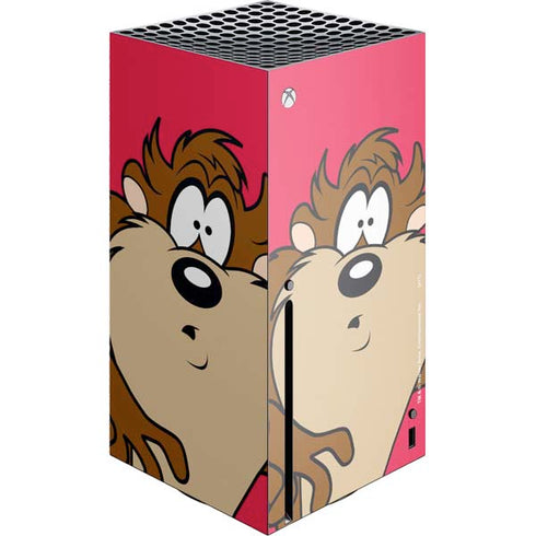 Looney Tunes Tasmanian Devil Zoomed In Xbox Series X Console Skin