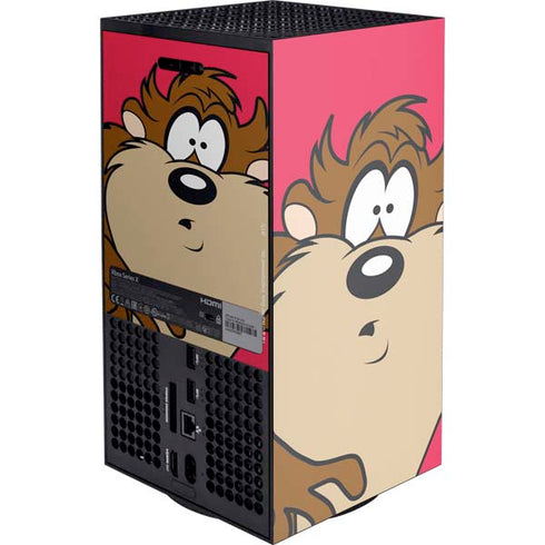 Looney Tunes Tasmanian Devil Zoomed In Xbox Series X Console Skin
