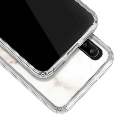 Taupe Marble Galaxy A20 Clear Case