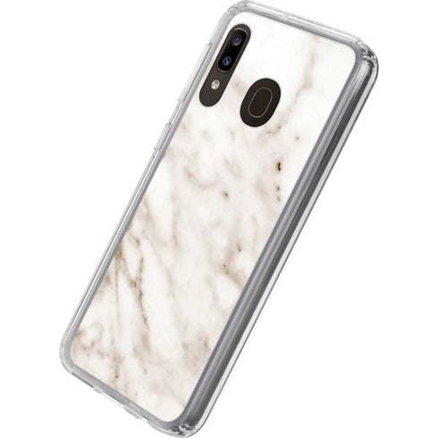 Taupe Marble Galaxy A20 Clear Case