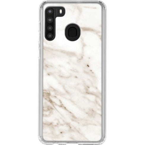 Taupe Marble Galaxy A21 Clear Case