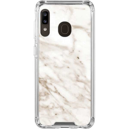 Taupe Marble Galaxy A30 Clear Case