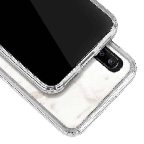 Taupe Marble Galaxy A30 Clear Case